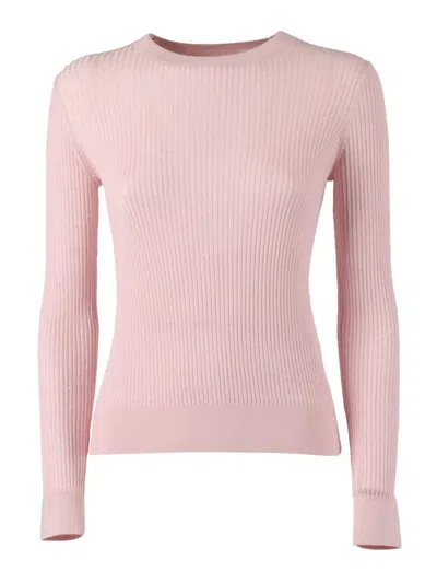 Max Mara Studio Girocoll In Pink