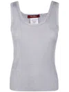 Max Mara Top Hardy In Viscosa Lurex Argento