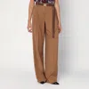 Max Mara Hazelnut Wool Canvas Trousers