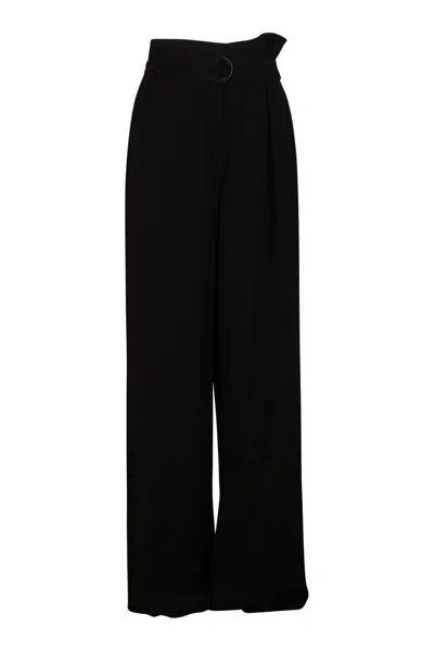Max Mara Studio Ieti - Flowing Trousers In Envers Satin In Black