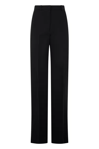Max Mara Studio High-waisted Straight-leg Trousers In Black
