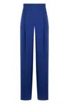 Max Mara Studio High-waisted Pants In Blue