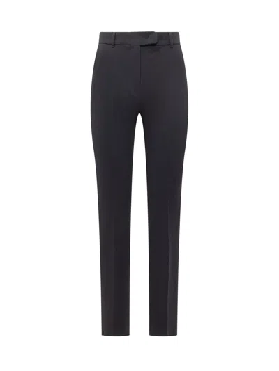 Max Mara Studio High-waisted Slim Trousers In Blu