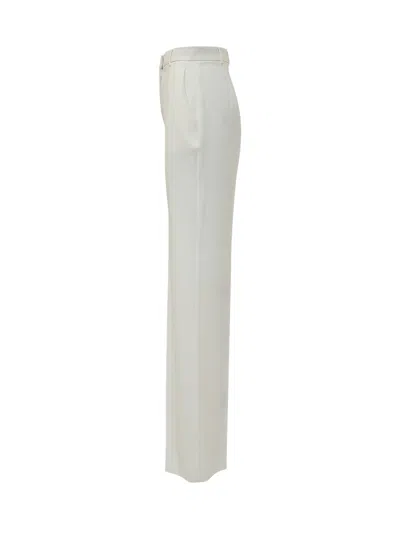 Max Mara Studio High-waisted Tailored Trousers In Bianco