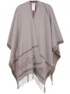 Max Mara Studio "hildestd" Cape Clothing In Gray