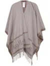 Max Mara Studio "hildestd" Cape Clothing In Gray