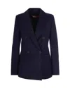 Max Mara Navy Albero Blazer In Black