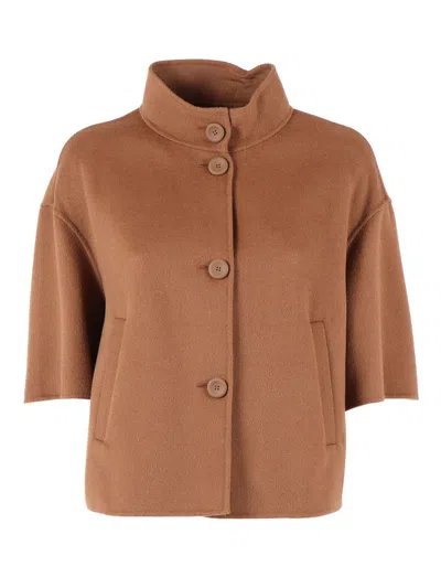 Max Mara Studio Jacket In Brown