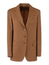 Max Mara Studio Jacket In Brown