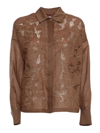 Max Mara Studio Jacket In Brown