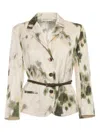 Max Mara Long-sleeved Suit Coat In Green