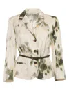 Max Mara Long-sleeved Suit Coat In Green