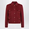 Max Mara Studio Jacket In Ruby Wool And Cashmere In Red