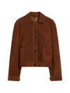 Max Mara Studio Jacket In Suede In Brown