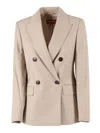 Max Mara Studio Jacket In Neutral