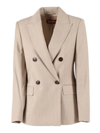 Max Mara Studio Jacket In Neutral