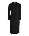 Max Mara Studio Jacket Skirt Suit In Black Triacetate In Black