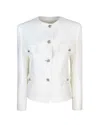 Max Mara Yana Cady Crop Jacket In White