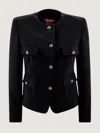 Max Mara Long Sleeve Casual Jacket In Black