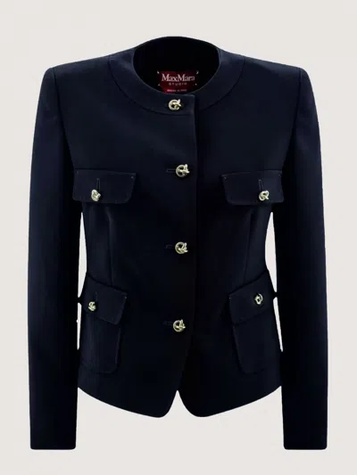 MAX MARA MAX MARA STUDIO JACKET WOMAN BLUE