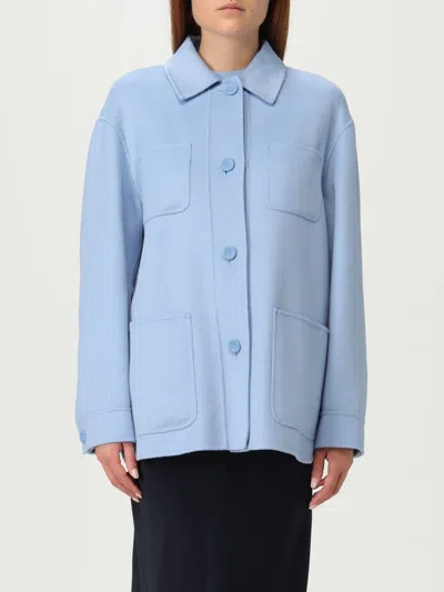 Max Mara Studio Jacket Woman Gnawed Blue