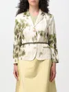 Max Mara Long-sleeved Suit Coat In Green