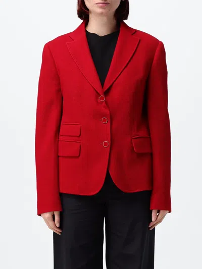 Max Mara Studio Jacket Woman In Red