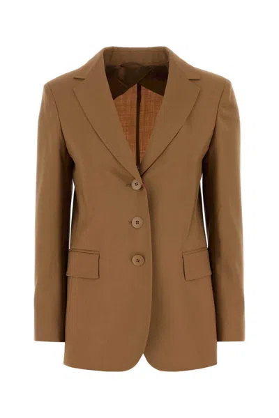 Max Mara Studio Jackets And Vests In Brown
