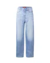 Max Mara Leather-patch Jeans In Blue