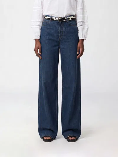 Max Mara Jeans Woman Color Blue In Multi
