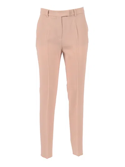 Max Mara Studio Jerta Pleat Detailed Pants In Pink