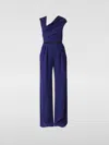 Max Mara Draped Jumpsuit In Cady In Blue