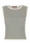 Max Mara Studio Valeria Striped Crewneck Vest