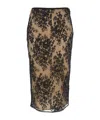 Max Mara Studio Laced Midi Skirt