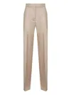 Max Mara Tailored Trousers With Belt Loops And Pockets In Brown