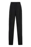 Max Mara Latina High-waist Crêpe Trousers In Black