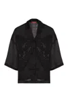 Max Mara Studio Legno Ramie Shirts In Black