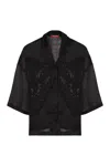 Max Mara Studio Legno Ramie Shirts In Black