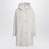 Max Mara Gail Hooded Zip-up Parka With Drawstrings In White