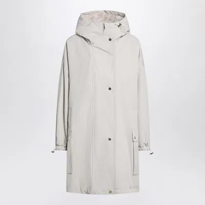 Max Mara Studio Light Beige Blend Parka In White