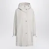 Max Mara Gail Hooded Zip-up Parka With Drawstrings In White