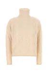 Max Mara Studio Light Pink Wool Blend Scacco Sweater In Neutral