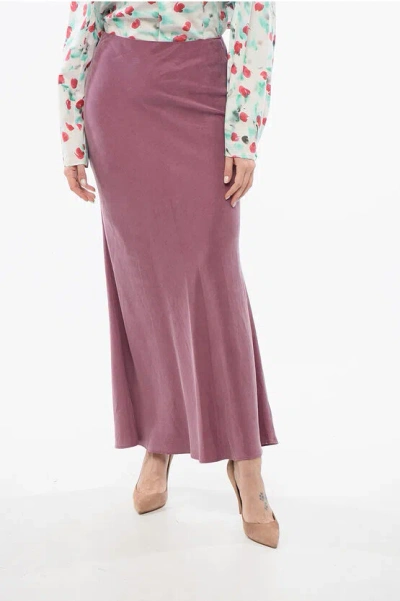 MAX MARA STUDIO LINEN BLEND GOYALI SKIRT WITH SLIT