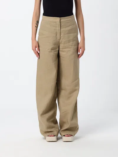 Max Mara Studio Linen Wide Leg Trousers In Black