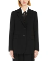 Max Mara Studio Linz Two Button Lapel Jacket In Black