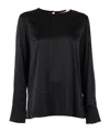 Max Mara Studio Lodi Crewneck Top In Black