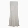 Max Mara Studio Long Linen-blend Skirt In White