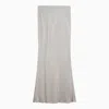 Max Mara Studio Long Linen-blend Skirt In White