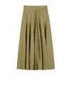 Max Mara Studio Long Pleated Skirt In Green