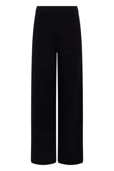 Max Mara Studio Loose Elastic Pants In Black